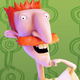 Nigel Thornberry stares blankly at the viewer, his tiny hand placed elegantly on his jutting chin.